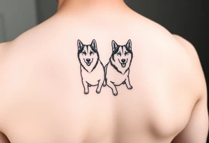 Sled dogs tattoo idea