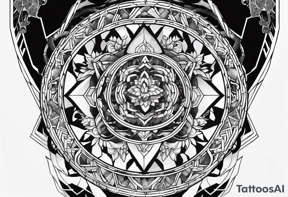 gemstone snake crystal body tattoo idea