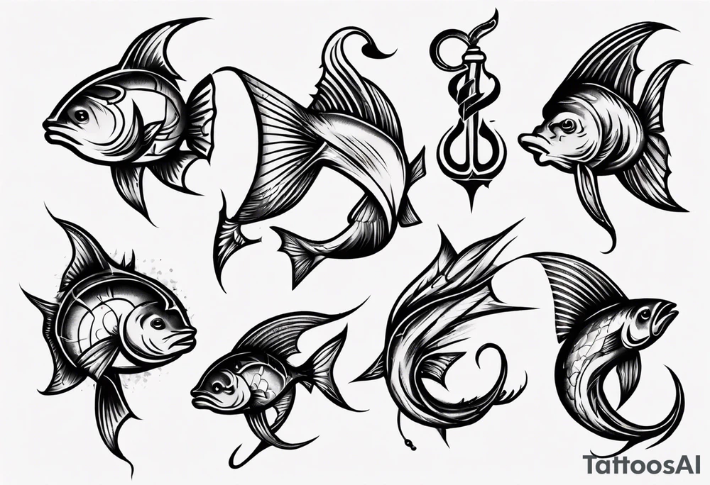 Fishhook tattoo idea
