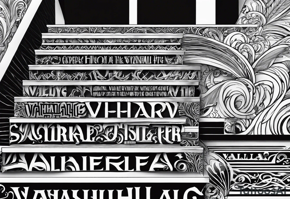Valhalla  steps fire tattoo idea