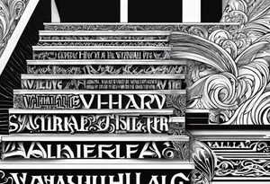 Valhalla  steps fire tattoo idea