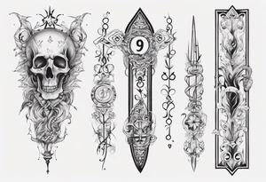 number 9.
Tall and thin tattoo idea