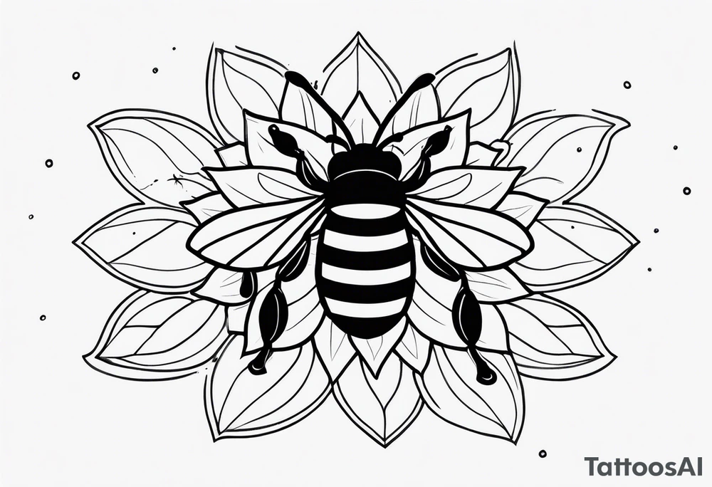 Bee, moon phases, sunflower tattoo idea