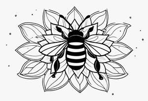 Bee, moon phases, sunflower tattoo idea