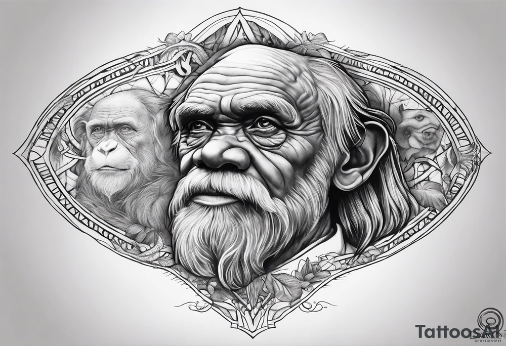 Darwin’s evolution tattoo idea