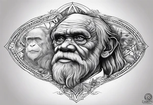 Darwin’s evolution tattoo idea