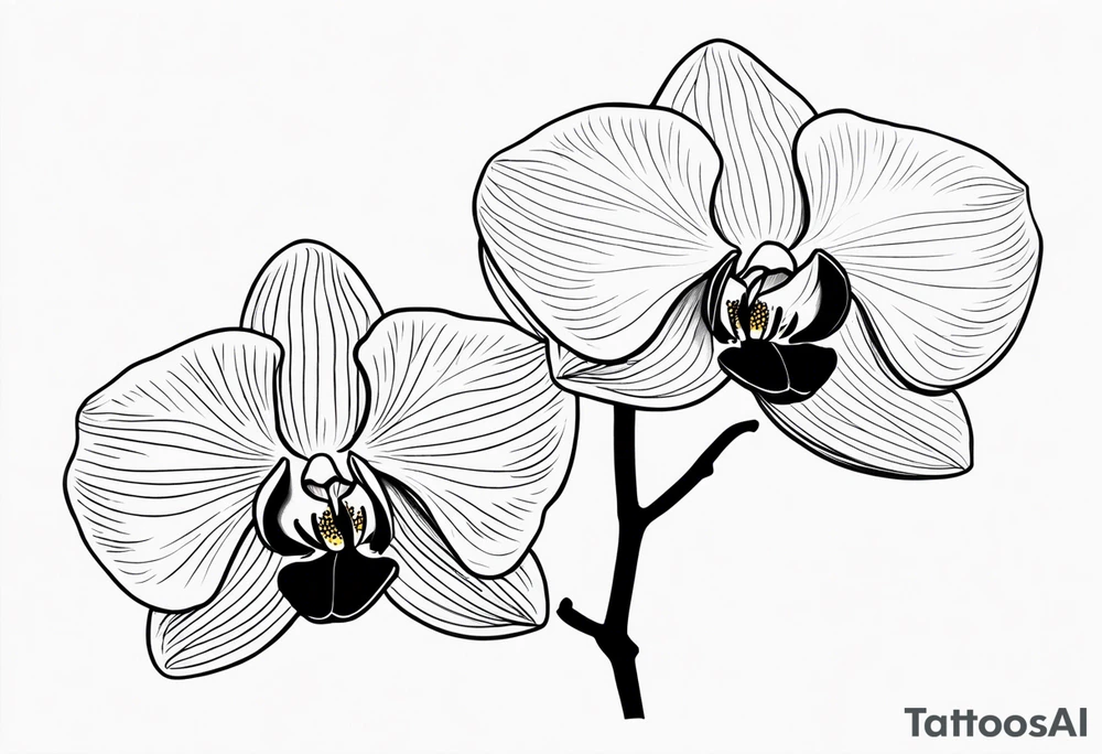 Elegant Orchid tattoo idea