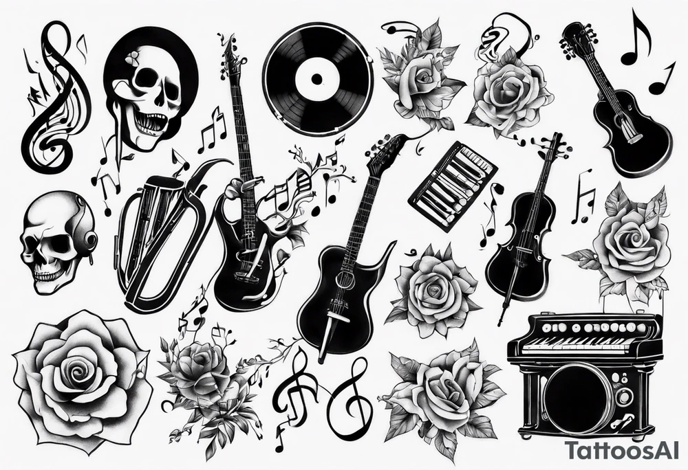 music tattoo tattoo idea