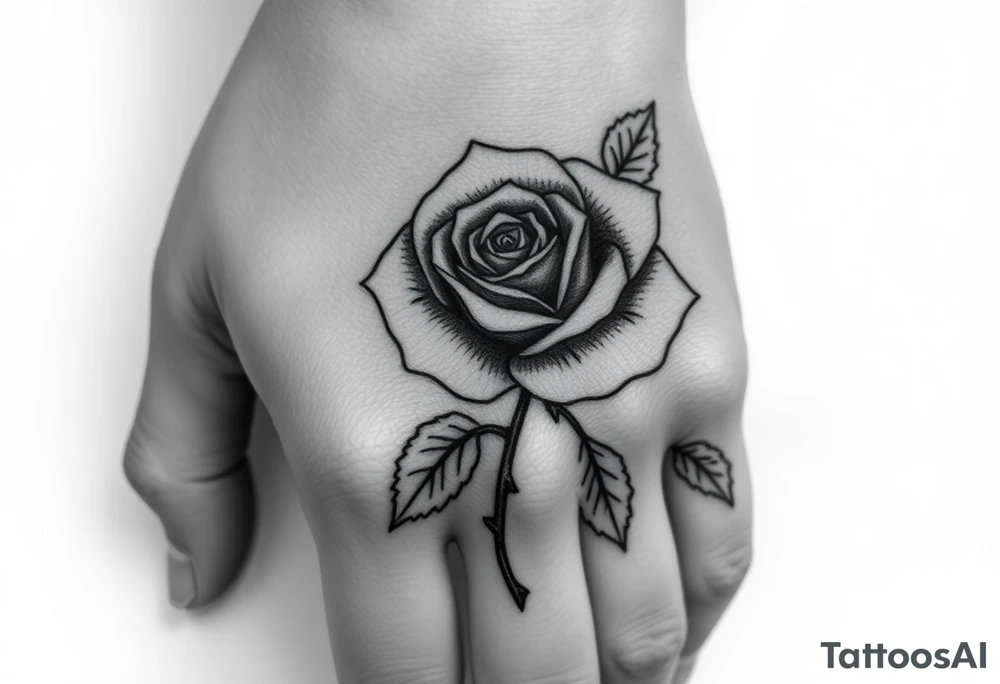 Rose with dates tattoo idea