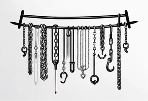 hooks and chains tattoo idea