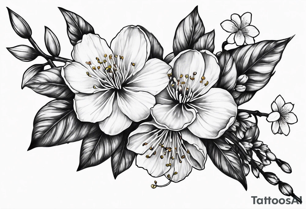 Gladius and cherry blossom tattoo idea