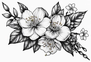 Gladius and cherry blossom tattoo idea