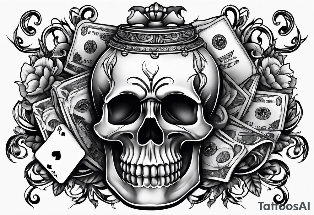 money bag tattoo idea