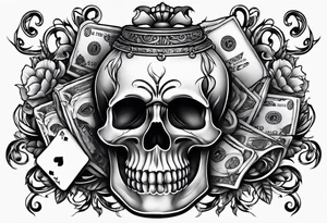 money bag tattoo idea