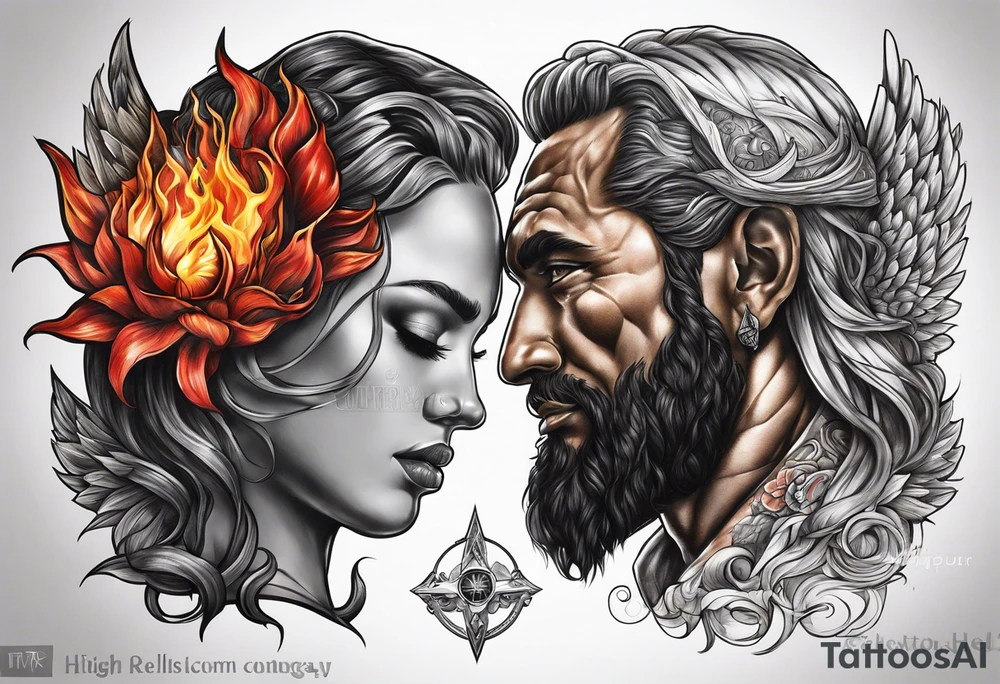 heaven and hell tattoo idea