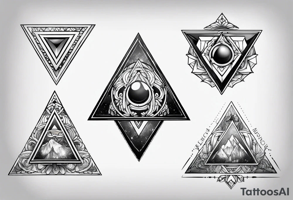 simple triangle tattoo idea