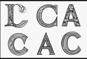 Initials: A C C A
No special designs just the letters tattoo idea