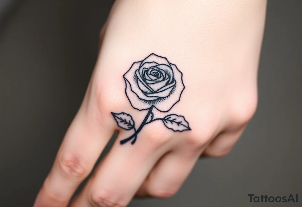 Rose with dates tattoo idea