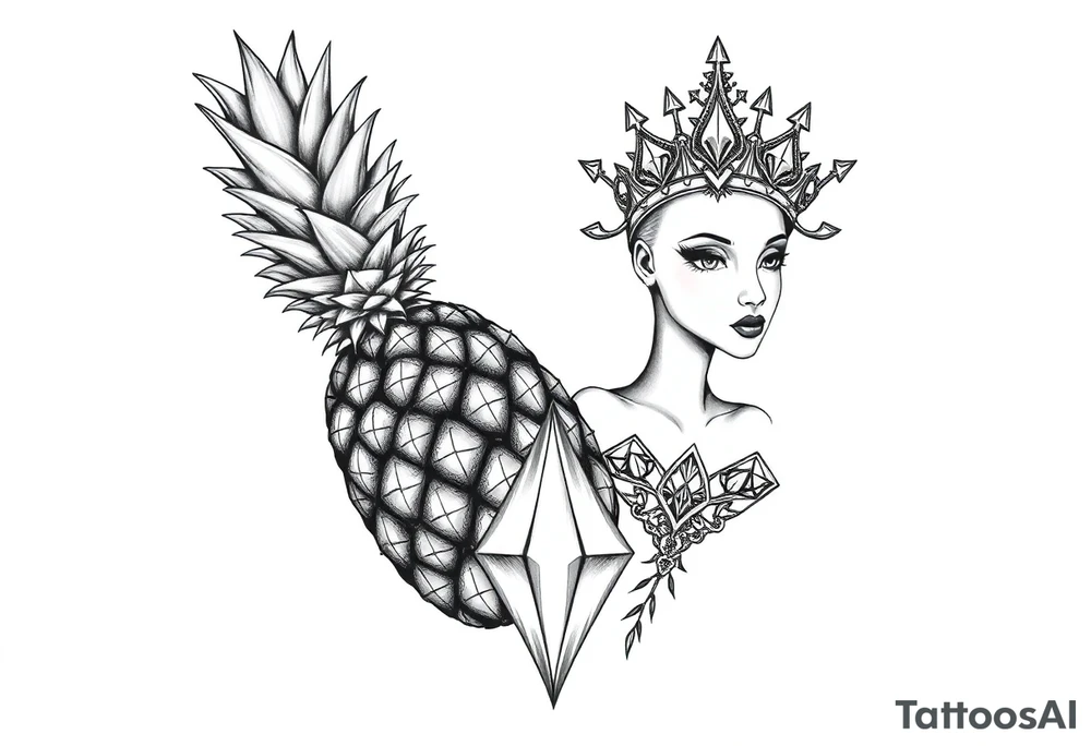 Pineapple,Pubic crown, diamond vagina and anus tattoo idea Pineapple,Pubic crown, diamond vagina and anus tattoo idea