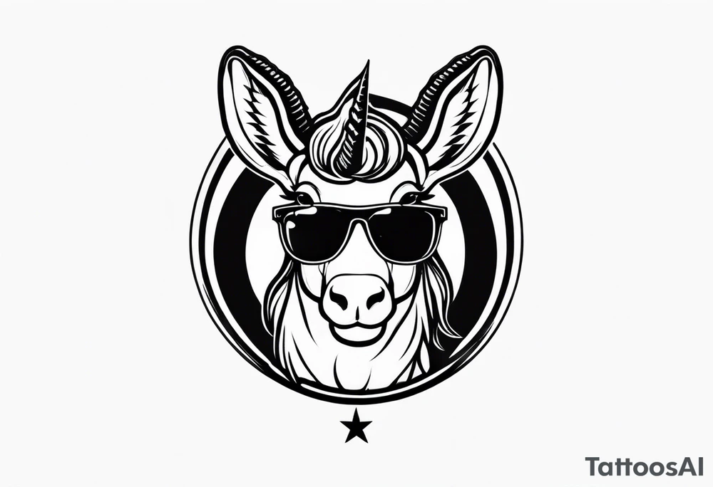 capricorn with sunglasses and a gun tattoo idea