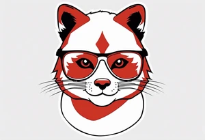 Red panda lucky cat tattoo idea