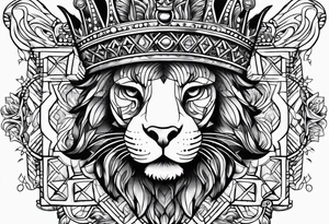 psalms 46:5 with a crown catty corner on the verse tattoo idea