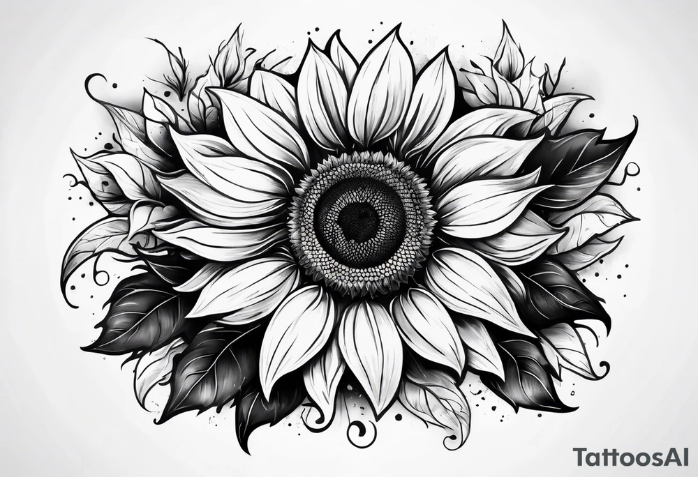 a sunflower tattoo idea