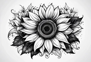 a sunflower tattoo idea