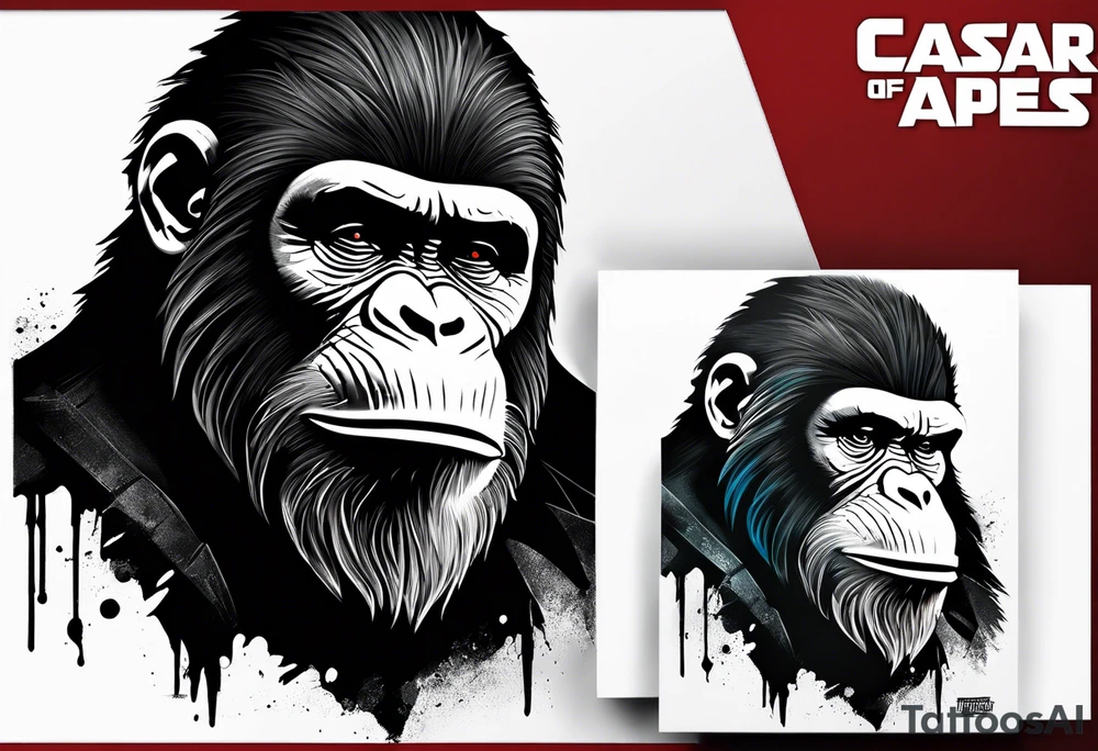 Caesar from the movie planet of the apes tattoo idea