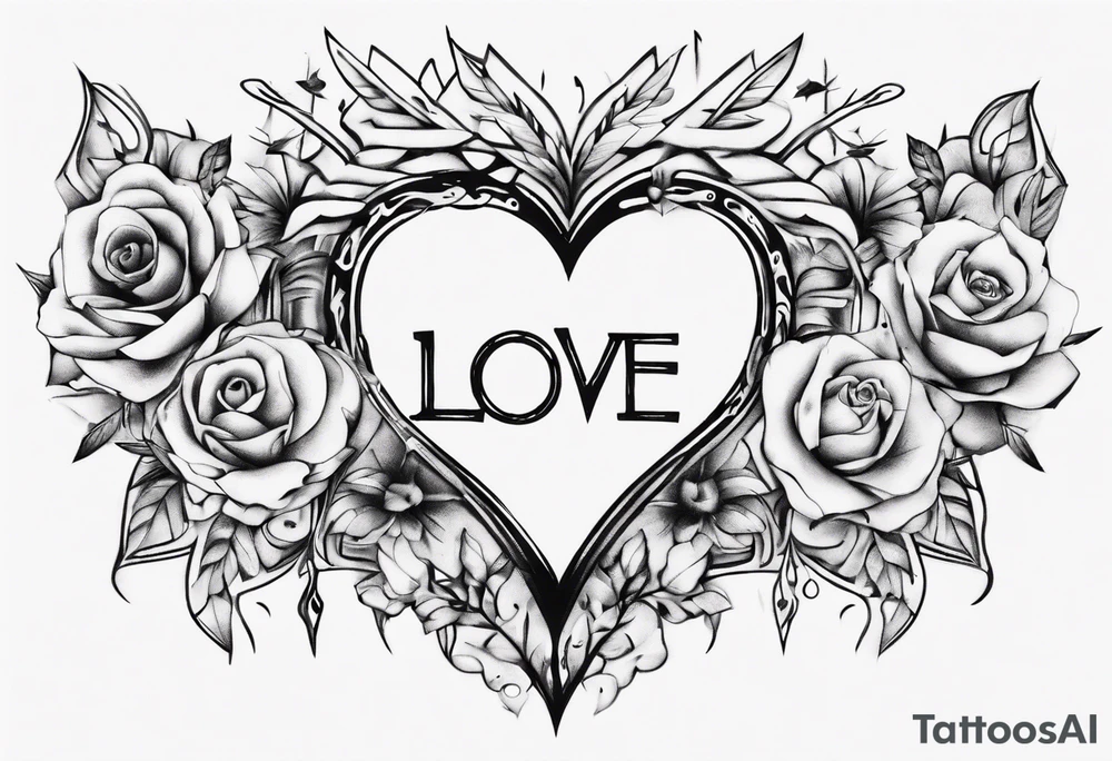 love bed tattoo idea