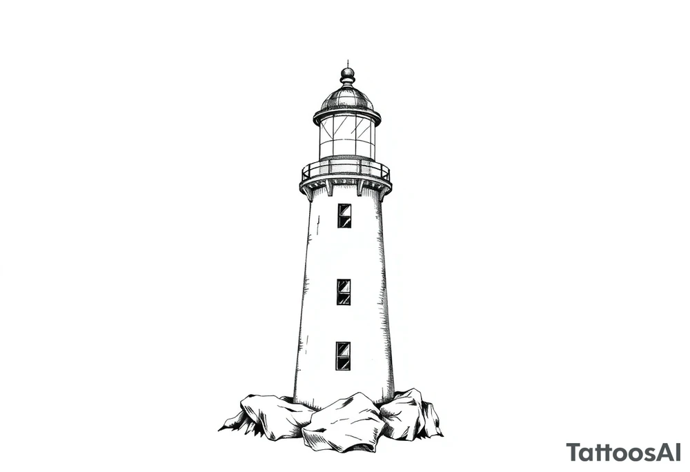 Lighthouse with light tattoo idea