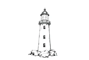 Lighthouse with light tattoo idea