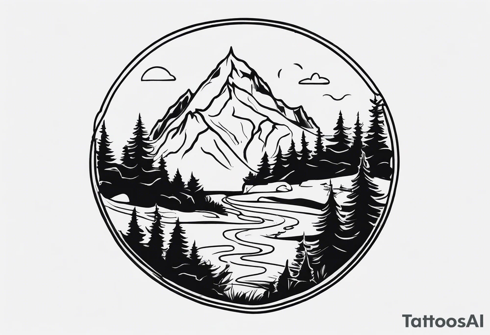 Hiking tattoo idea