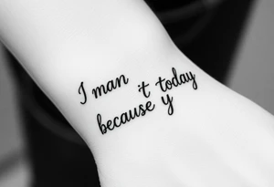 i am the man i am today because of you tattoo idea