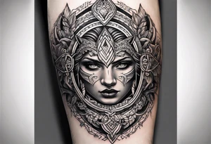Thin line of a Nordic chain that surrounds the forearm, tattoo idea