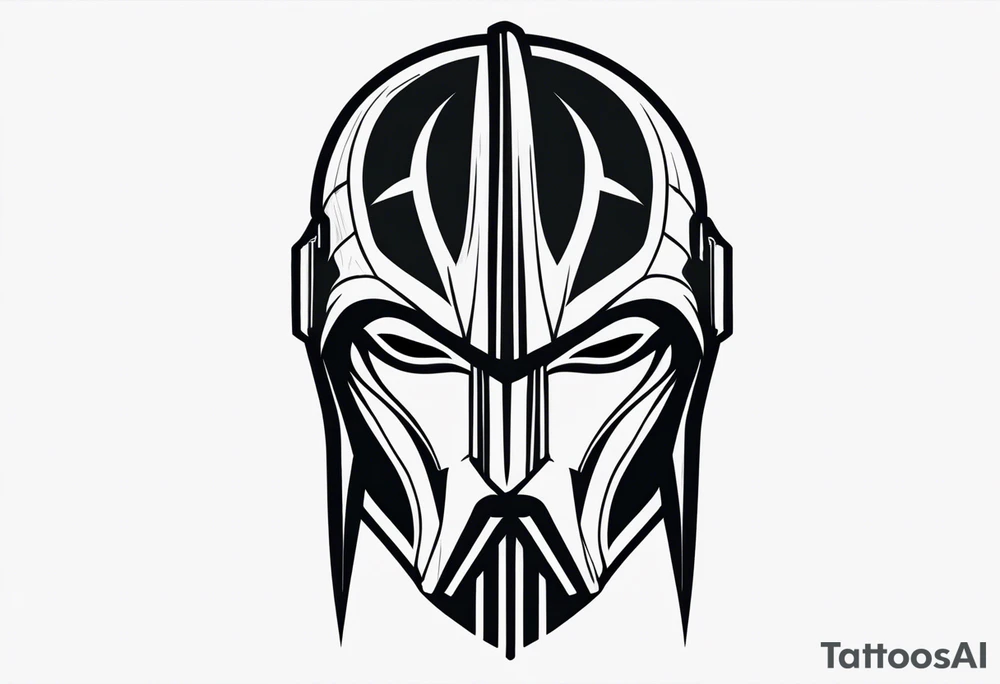 Dark Jedi mask tattoo idea