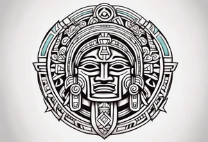 Mayan Symbol on knee tattoo idea