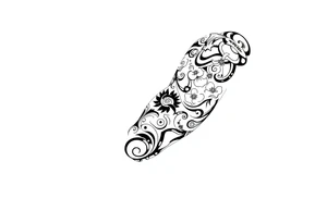 Tribal Sicilian sleeve with patterns
And symbols tattoo idea