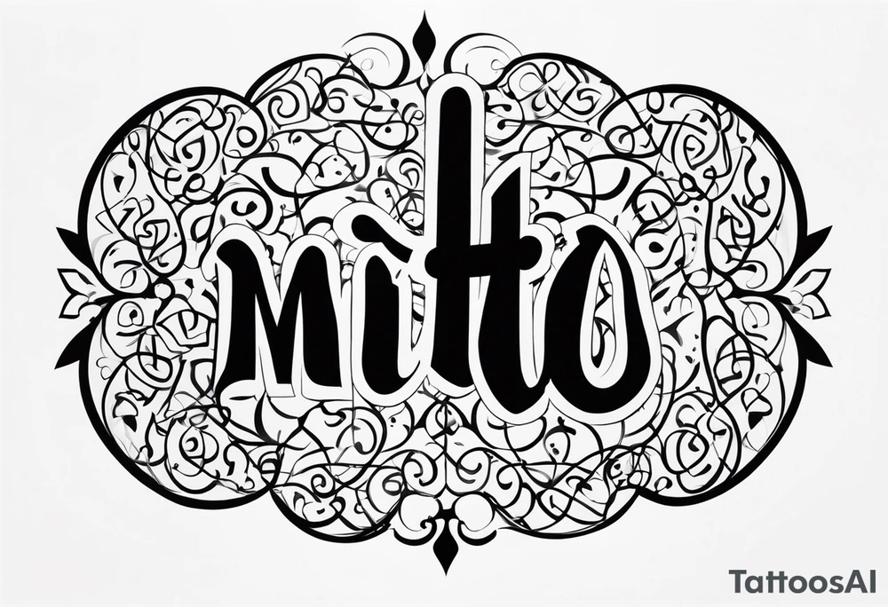 The name “Mito” a little bold in Arabic tattoo idea