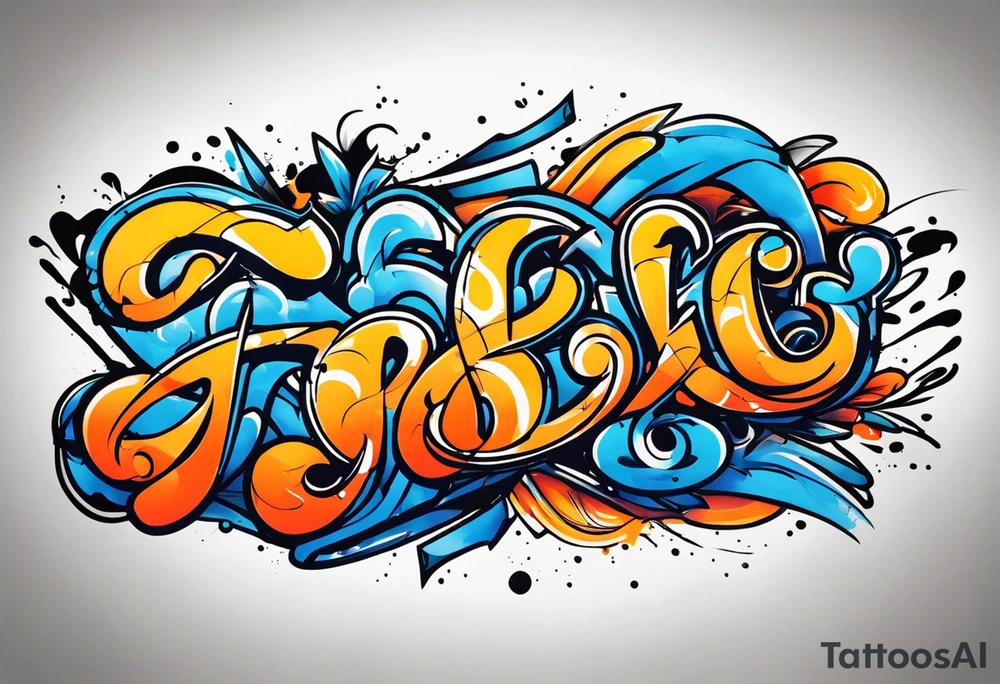 graffit GNBLU tattoo idea