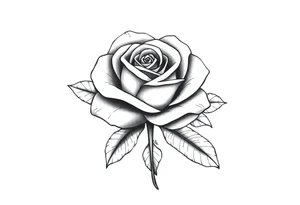 ROSE WITH FLORIDA WRITTEN IN THE STEM tattoo idea