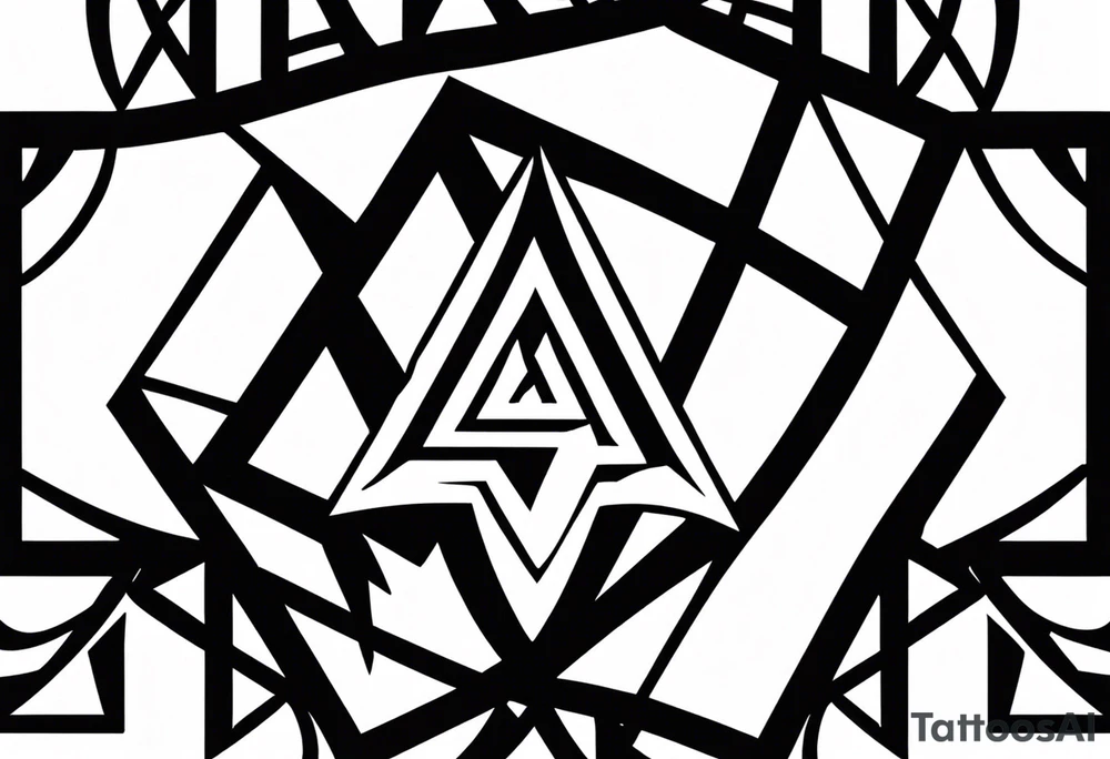 Valhalla sword shield valknut tattoo idea