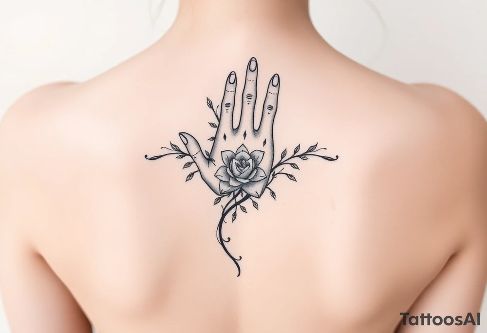 Lorbeerkranz hand tattoo idea