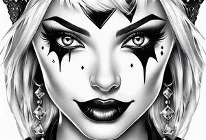 Harley quinn eyes tattoo idea