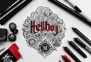 hellboy flash tattoo tattoo idea