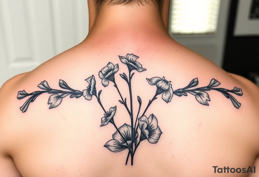 Matchbook with pussywillows on the front like old fine china patterns tattoo idea