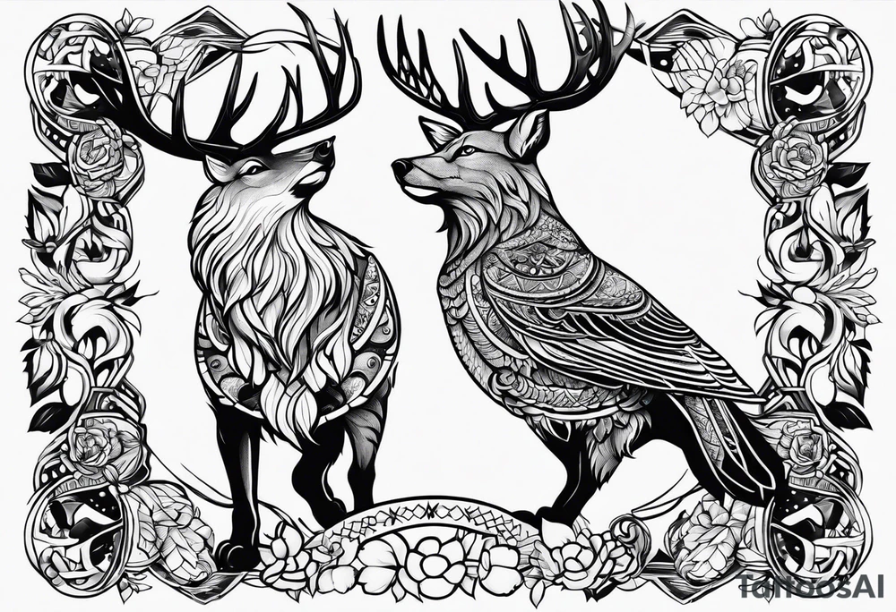 Nordic hunter tattoo idea