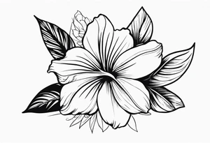 hawaiian flower tattoo idea