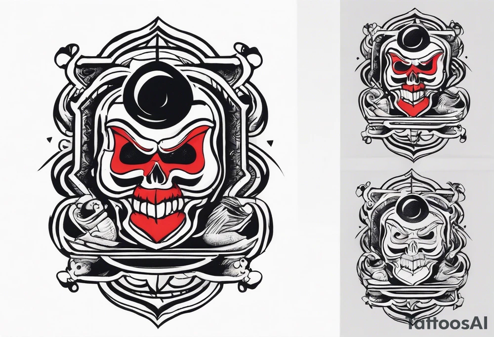 Rock a billy arm sleeve
Verschiedene Motive tattoo idea