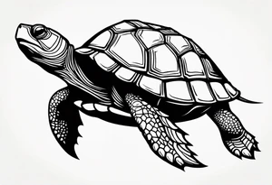 turtle with spikey shell tattoo idea